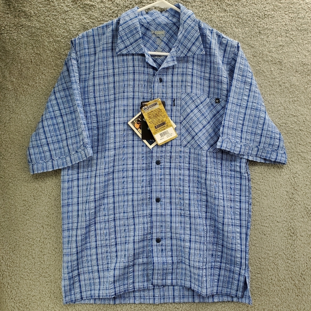 Blackhawk 1700 Button Front Shirt NWT Mens Size Small Blue Tactical